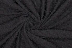230gr/M² - Tricot stof - jacquard 3d - zwart - 794106-999