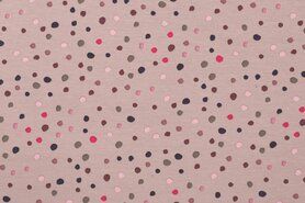 Nude - Tricot stof - doodle dots - nude - K10215-131