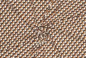 Bruine stoffen - Tricot stof - venezia triangle - bruin - 20015-110