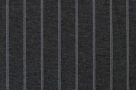 Gestreepte stoffen - Tricot stof - punta di rome stripe - grijs/blauw - 15084-600