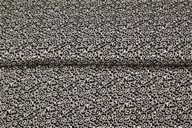 Stenzo stoffen - Tricot stof - panterprint - grijs - 21601-16