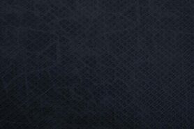 Uitverkoop - Tricot stof - jacquard rica foil - donkerblauw - 11750-600