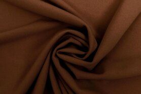 Bruine stoffen - tricot stof - light scuba crepe - bruin - 0692-098