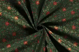 Kerst katoen stoffen - Kerst katoen stof - kerst - groen - 18727-025