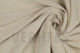 230gr/M² - Tricot stof - jacquard - lurex gestreept - ecru - 21/4340-002