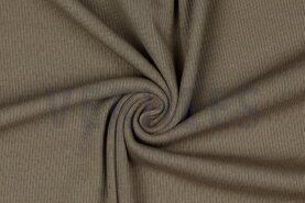 By Poppy - Tricot stof - ribtricot - taupe - 21/1072-057