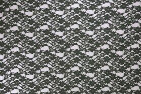 Spitzenstoff kaufen - Kant stof - bloemen - oud groen - 470000-725