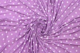 Violettlila - Tricot stof - stippen - violet - 325015-6