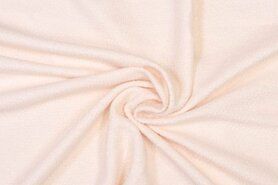 Witte / creme stoffen - Wollen stof - wolmix - chenill - gebroken wit - 883008-007