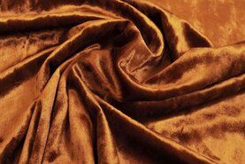 KnipIdee stoffen - Velours stof - velvet crushed - terra(oranje) - 0668-098