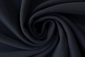 95% polyester, 5% elastan stoffen - Polyester stof - twill - donkerblauw - 0288-600