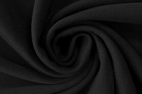 Polyester stoffen - Polyester stof - twill - zwart - 0288-999
