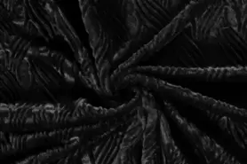 Abstract stoffen - Bont stof - imitatie bont - abstract - zwart - 20245-069