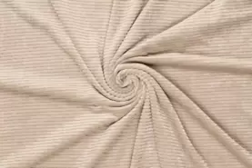 Gebreide stoffen - Gebreide stof - velvet lurex stripe - beige - 0982-178