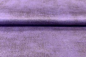 Scuba stoffen - Polyester stof - Scuba suede leather - lila - 17120-815