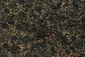Paisley - Tricot stof - viscose stretch - paisley - groen - 20033-200