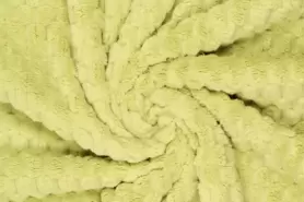 Gelbgrün - Bont stof - fur 3D - honingraat - 