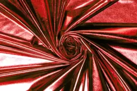 Kunstleer stoffen - Kunstleer stof - dikke lamee stretch - rood - 9746-015