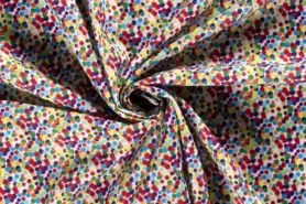 Feestkleding stoffen - Texture stof - digitaal confetti - wit/multi - 20825-050