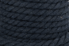 Zwart - Gedraaid koord katoen zwart - 89688-000