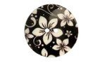 Grote knopen - Knoop parelmoer bloemen - zwart wit - 43.75 mm - 2596-70-14