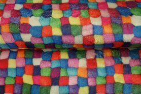 Pullover - Polyester Stoff - digitales Kunstfell Punkte - multi - 22589