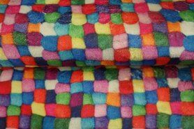 Sweater - Polyester Stoff - digitales Kunstfell Punkte - multi - 22589