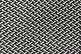 Glitter - Jersey Stoff - Punta di Roma - abstrakt - weiß schwarz grau - JT121
