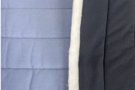 Blauwe stoffen - Doorgestikte stof - quilt - lichtblauw donkerblauw - JT137