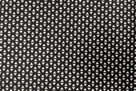 Ecru stoffen - Polyester stof - heavy travel - abstract - ecru bruin - JT145