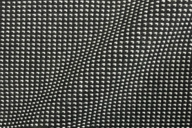 Wit - Tricot stof - Punta di Roma - zwart wit - JT147