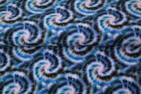 Ausverkauf - Jersey Stoff - digital abstrakt - blau multi - 22940-09