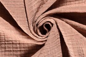Fleece katoen Sherpa stoffen - Katoen stof - hydrofiel 4 laags - gerecycled - roze - 21210-014 