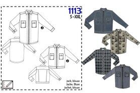 Naaipatronen - It's a fits 1113: jas, blouse (mannen patroon)