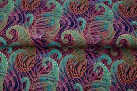 Stenzo Tricot stoffen - Tricot stof - digitaal abstract - multi - 22922-12