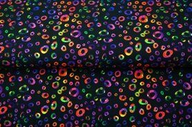 Schlafanzug - Jersey Stoff - French Terry - digital abstrakt - schwarz - 22515-14