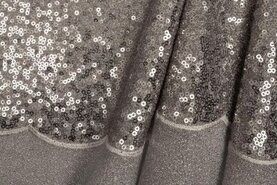 Dekoration und Einrichtung - Polyester stof - scallop sequin - zilver - 0830-960