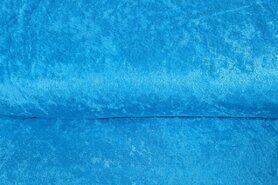 Verkleedkleding stoffen - Velours de panne stof - turquoise - S3