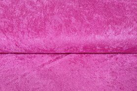 Glänzende - Velours de panne stof - roze - S5 