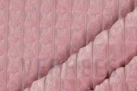 Meubelstoffen - Interieurstof - velours deco square - oud roze - 4952-003
