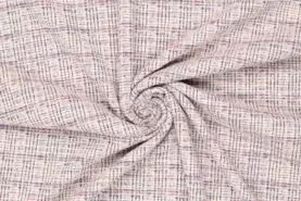 Jasje - Polyester stof - chanelli - gestreept - paars - 20610-815