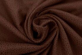 Exclusieve stoffen - Kunstleer stof - unique leather suede - cognac - 0541-150