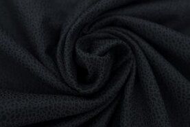 Exclusieve stoffen - Kunstleer stof - unique leather suede - donkerblauw - 0541-600