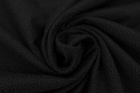 zwarte stoffen - Kunstleer stof - unique leather suede - zwart - 0541-999