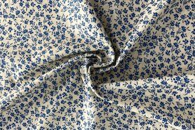 Overige merken stoffen - Baumwolle - Blumen - Delft blau weiß - 69508-03