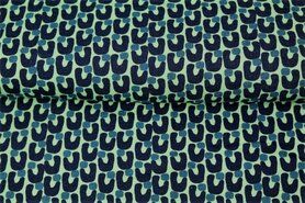 Abstract stoffen - Tricot stof - abstract - lime - 22618-09