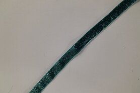 Elastiek - Glitter elastiek - 18 mm - oudblauw