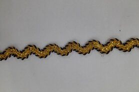 Diverse merken fournituren - Galonband Zickzack - gold/ schwarz - 10 mm