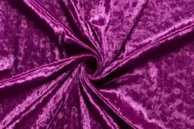 Gebreide stoffen - Velours de panne stof - de panne - magenta - 5666-042