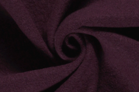 Gekookte stoffen - Wollen stof - Gekookte wol - aubergine - 4578-019